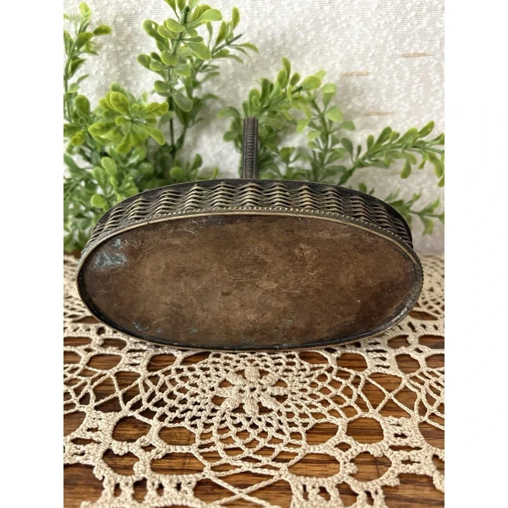 Vintage Silverplate Cruet Stand Woven Basket Condiment Caddy 3 Bottle Holder